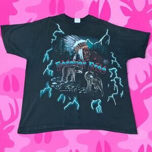 vintage 90s USA American Thunder style graphic tee Size XXL